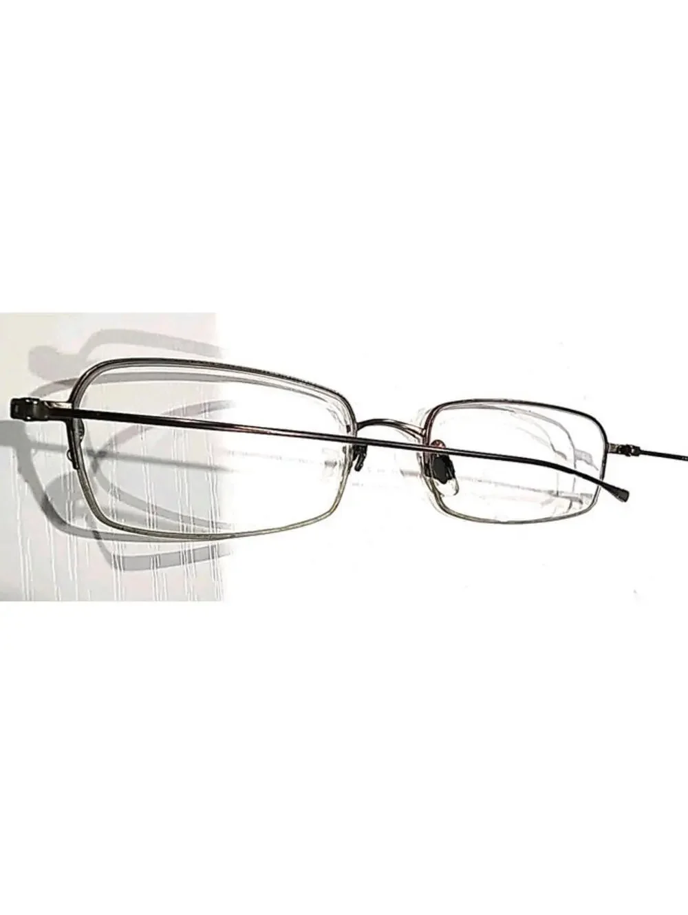 Oliver Peoples OP665 Brown Half Rim Rectangle Eyeglasses 52-19 140 NO Nose Pad